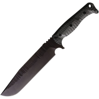 Wachtman 004BKS Grandmaster Black Fixed Blade Knife Black Handles