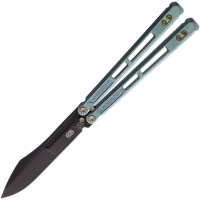 EOS 100 Trident Black Knife Green Handles