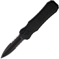 Piranha 8BKTS Auto Excalibur Tactical OTF Black Knife Black Handles