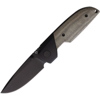 Matsey 001GMB Basilisk Stonewash Knife Green Handles