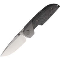 Matsey 001BM Msy001Bm Basilisk Stonewash Knife Black Handles