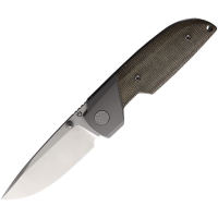Matsey 001GM Msy001Bm Basilisk Stonewash Knife Green Handles