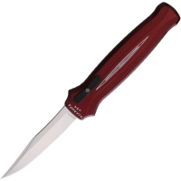 Piranha 19R Auto Rated-R OTF Mirror Knife Burgundy Handles