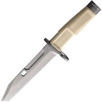 Extrema Ratio 0309DW Fulcrum Combat Serrated Satin Fixed Blade Knife Desert Tan Handles