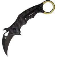 Brighten 599TICP Moonstruck Karambit Framelock Knife Carbon Fiber/Green Handles