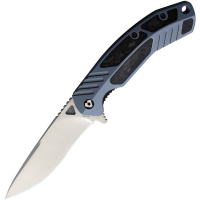 V NIVES 16TICFPBL Tectonic Linerlock Knife Carbon Fiber Blue Handles