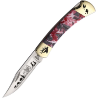 Yellowhorse 417 Elk Custom Buck 110 Lockback Knife Candy Cane Handles