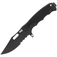 SOG 17210157 Seal FX Clip Black Fixed Blade Knife Black GRN Handles