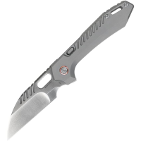 Vosteed MHET2 RSKAOS Top Wharncliffe Linerlock Knife Gray Handles