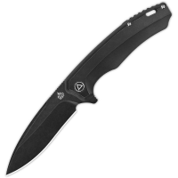 QSP 116D2II Woodpecker Stonewash Knife Black Handles