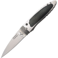 Bear & Son AC800CFS Auto Incognito Recess Lock Satin Knife Carbon Handless