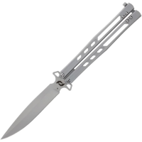 Schrade 1182276 Auto Alkemyst Butterfly Bead Blast Knife Gray Handles