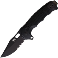 SOG 12210557 Seal XR Lock Serrated Black Knife Black Handles