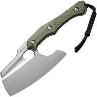 Civivi 210412 Aratra Stonewash Fixed Blade Knife Green Handles