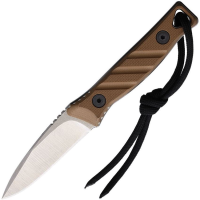 Medford 117STQ09KC Necromancer Tumbled Fixed Blade Knife Brown Handles
