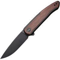 We 200433 Smooth Sentinel Black Framelock Knife Black/Wood Handles