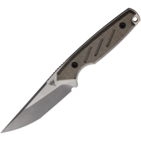 Dirty Bird FM3220202 Fox Mod III Stonewash Fixed Blade Knife OD Green Handles
