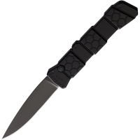 Piranha P21BKT Auto 21 Black Button Lock Knife Black Handles