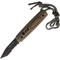 Colonial 110 Auto Ranger Button Lock Black Knife Tan Handles