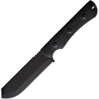 Jason Perry 559GBLK Camp Reverse Tanto Black Fixed Blade Knife Black Handles