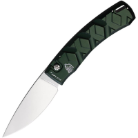 Piranha 14G Auto X Button Lock Knife Green Handles