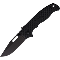 Demko AD205F15B AD 20.5 Shark-Lock Black DLC Folding Knife Black Handles