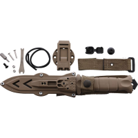 Wild Steer BLA3215 BLADE-H4 Black Fixed Blade Knife Black Paracord Wrapped Handles