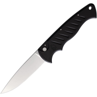 Piranha 1BK Auto Pocket Button Lock Knife Black Handles