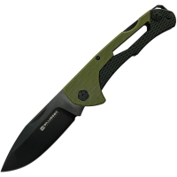 Willumsen Copenhagen 003 Cobra Ace Olive Drape Stonewash Knife Black/Silver Handles