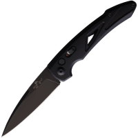 Bear & Son 1600AIBKB Auto Action XVI Button Lock Black Knife Black Handless