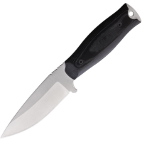 WildSteer KAS0113 Kastor Satin Fixed Blade Knife Black Handles