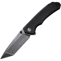 Civivi 2023DS1 Brazen Damascus Linerlock Knife Black Handles
