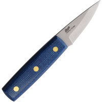 Brisa 422 Crafter Satin Micarta Fixed Blade Knife Blue Handles