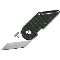Kansept 3045A5 Pinkerton Dash Stonewashed Tanto Linerlock Knife Green Handles