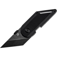 Kansept 3045A1 Pinkerton Dash Black Stonewashed Tanto Linerlock Knife Black Handles