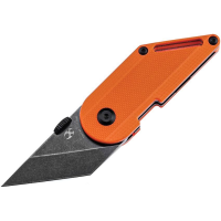 Kansept 3045A3 Pinkerton Dash Black Stonewashed Tanto Linerlock Knife Orange Handles