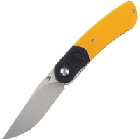 Kansept 2025B7 Reverie Stonewashed Linerlock Knife Black/Yellow Handles