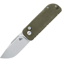 Black Fox 758MI NU-Bowie Fixed Blade Knife Button Lock Green Handles