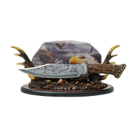 China Made 211529EG Eagle Bowie with Stand Fixed Blade Knife Resin Handles