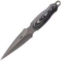 CRKT 2075 Shrill Tactical Boot Titanium Fixed Blade Knife Black and Gray Handles