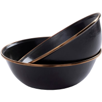 Barebones Living 340 Enamel Bowl Set Charcoal