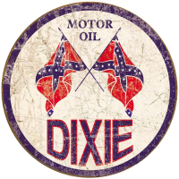 Tin Sign N1954 Dixie Motor Oil Nostalgic Embossed Tin Sign