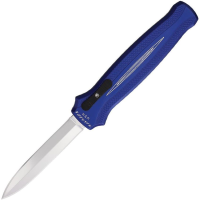Piranha P20B Auto Rated-X OTF Mirror Knife Blue Handles