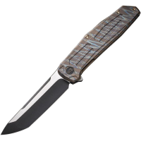 We 220354 Shadowfire Black Stonewash Knife Flame Titanium Handles