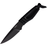 Acta Non Verba P100037 P100 Black Cerakote Fixed Blade Knife Black Handles