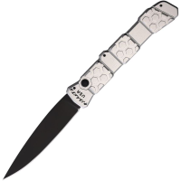 Piranha P21ST Auto 21 Button Lock Black Knife Silver Handles