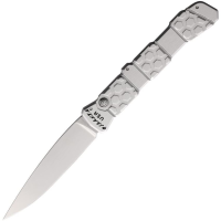 Piranha P21S Auto 21 Button Lock Mirror Knife Silver Handles