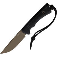Acta Non Verba P200052 P200 Coyote Brown Fixed Blade Knife Black Handles