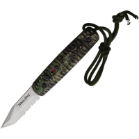 Colonial 115 Auto Ranger Button Lock Satin Knife Oak Camo Handles