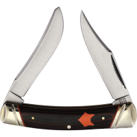 Rough Rider 2301 Desert Fox Small Moose Satin Folding Knife Black/Orange Handles